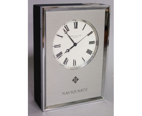A PATEK PHILIPPE CLOCK CHRONOMETER in a case, "NAVIQUARTZ".