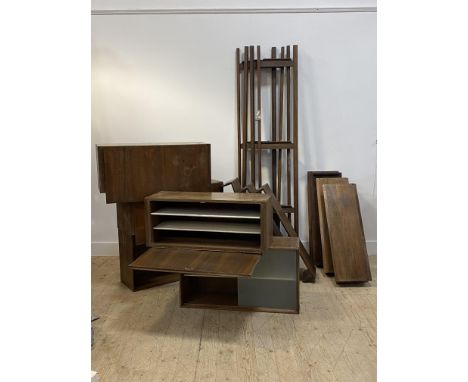 R. D. (Dick) Russell RDI (1903-1981) A rare walnut shelving system for H. Morris &amp; Co. Glasgow c.1960, comprising three b