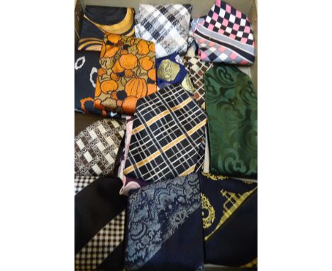 A collection of vintage silk neck ties, by Nina Ricci of Paris