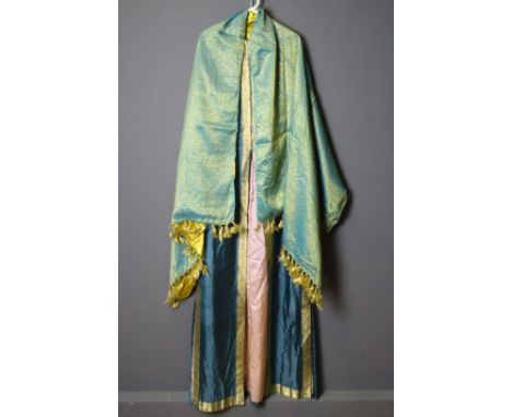 A 1960s Eastern style long tunic, with matching scarf