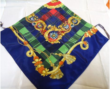A Hermes 85cm square silk scarf, in original box