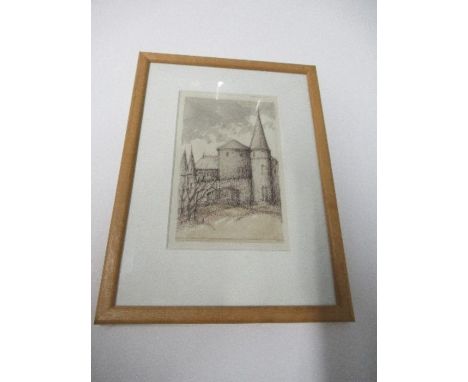 Frank Hughes, NEAC (1905-1987), framed preparatory sketch for a book jacket for A Case Examined, by A L Barker