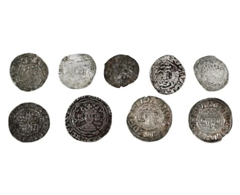 English Hammered Silver, Richard II, Halfgroat, London, S1682, clipped flan vg-F (ticket £280); Edward I, 1d, London, good VF