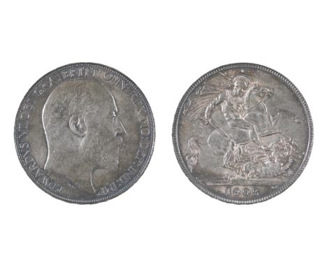 Edward VII, Crown, 1902, good EF (ticket £225) 