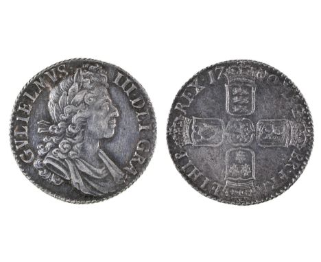 William III, Shilling, 1700, small ‘0’ in date, good VF+ (ticket £325) 