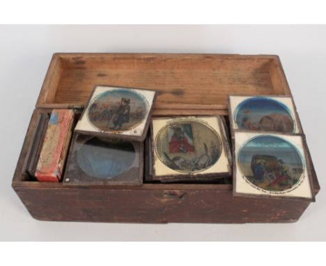 Various childrens coloured glass lantern slides