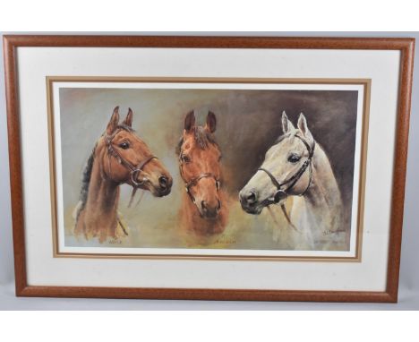 A Large Framed Racing Print, We Three Kings After Susan Crawford, 63x35cm 
