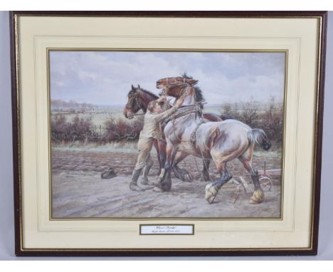 A Framed Sporting Print, "Whoa! Steady!", After Wright Barker, 39x29cm 