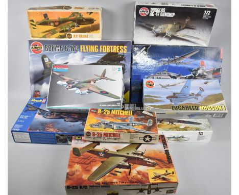 A Collection of Ten Vintage Plastic Model Aeroplane Kits, Not Checked 