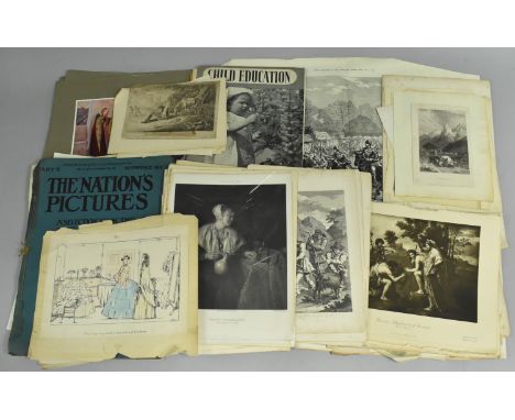 A Collection of Book Plates, Calendar Prints etc 