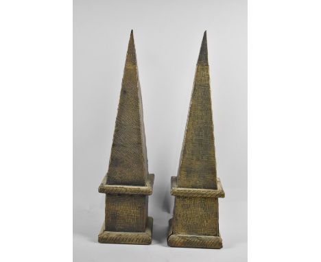 A Pair of Modern Architectural Needles, 40cm high 