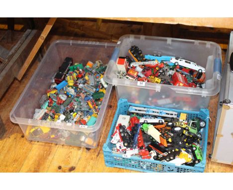 Three boxes of Lesney and other model vehicles