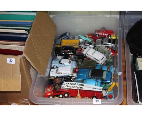 Box of model vehicles