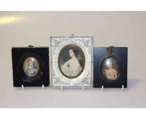 Three portrait miniatures