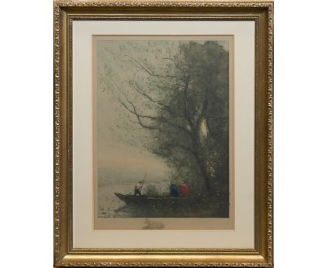 CAMILLE JEAN-BAPTISTE COROT (FRENCH 1796 - 1875),
AUTUMN EVENING
lithograph, titled in pencil
42cm x 30cm
Mounted, framed and