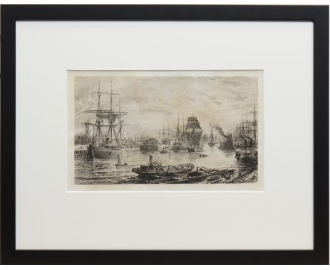 CHARLES OLIVER MURRAY (1847 - 1924),
SHIPPING SCENE
lithograph, signed in the plate
17cm x 27cm
Mounted, framed and under gla