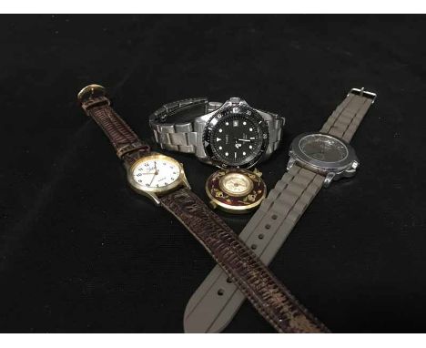 GENTLEMAN'S TIMEX STAINLESS STEEL DIVERS WATCH along with a jewelled pocket watch and various other watches