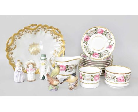 Royal Worcester Candle Snuffers including "Budge" and "French Cook", seven Royal Worcester small birds and a part "Royal Gard