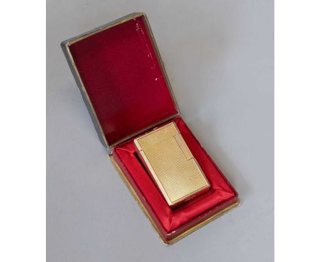 A Dupont Cigarette Rollagas Lighter, serial number 6758E, boxed with paperworkAll parts are present and moving, no flint pres