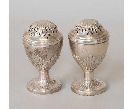 A Pair of George IV Scottish Silver Pepperettes, by J. Asherheim, Edinburgh, 1829, Further Marked With Mark of George Paton, 