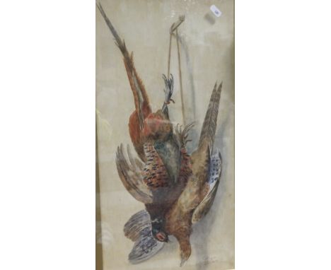 O. R. AFTER H.M. "Still Life of Hanging Game", a pair of watercolours, initialled lower right and dated 1900 together with "N