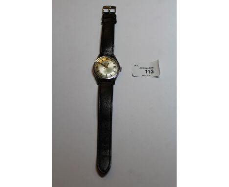 1960's gents Omega Constellation Automatic stainless steel cased chronometer wristwatch, silvered dial with gilt hour batons 