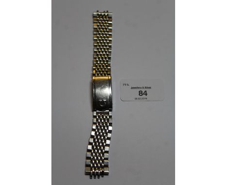 Vintage Omega stainless steel wristwatch bracelet, No. 12