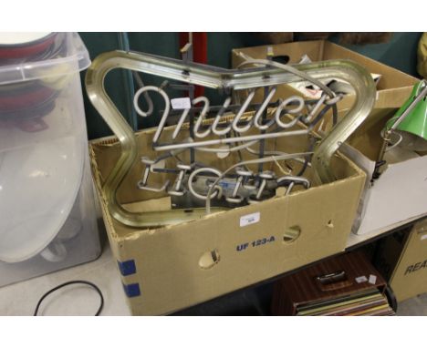 Vintage 'Miller Light' advertising sign/light