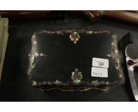 19th Century papier mache caddy A/F