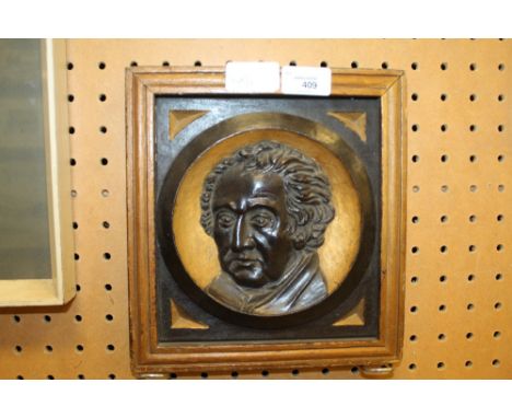 Relief carving portrait - head and shoulders