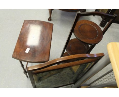 Plate rack and small table and firescreen