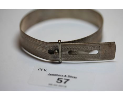 Sterling silver belt bangle
