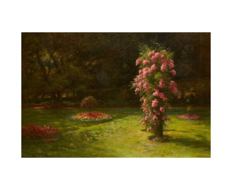 JOSEPH FARQUHARSON R.A. (SCOTTISH 1846-1935) PILLAR ROSES Signed, oil on canvas(51cm x 76cm (20in x 30in))Footnote: Exhibited