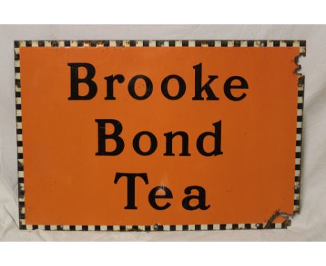 A enamel rectangular advertising sign "Brooke Bond Tea", 20" x 30"