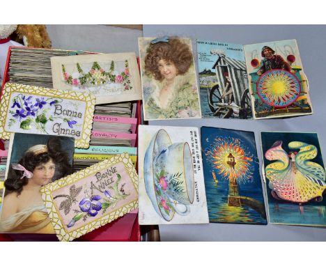 ONE BOX OF VINTAGE POSTCARDS, to include postcards from the early 20th Century by Bamforth &amp; co, Alfred Steibel &amp; co 