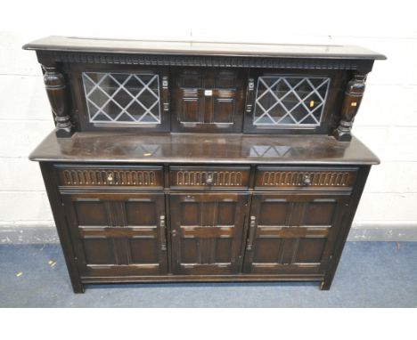 A GECOPHONE WALNUT TWO DOOR HI-FI CABINET, with a hinged top, width 78cm x depth 52cm x height 125cm, a mahogany single door 