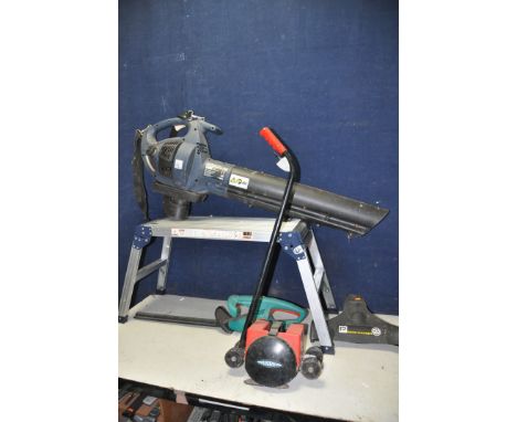 A PERFORMANCE POWER PR024CCBVA petrol blower with no bag (UNTESTED but engine pulling freely) a Bosch AHS45-15LI cordless hed