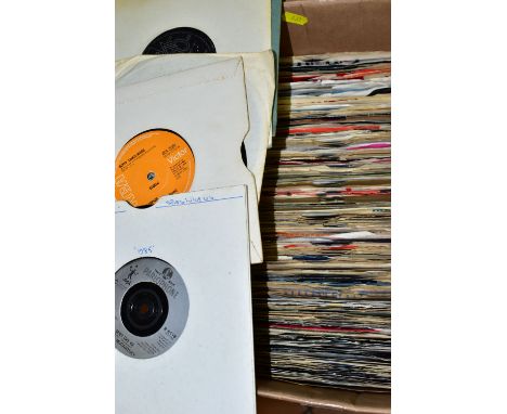 A TRAY CONTAINING APPROX ONE HUNDRED AND THIRTY SINGLES by artists such as Queen, The Hollies, The Tremeloes, Love Affair, El