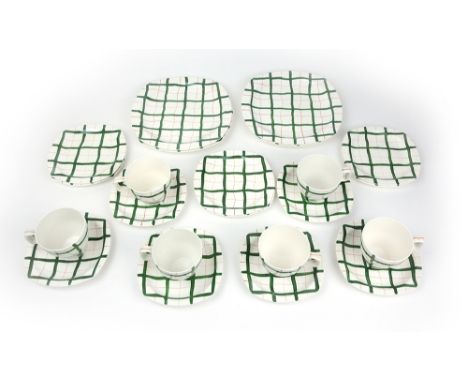 Jessie Tate for Midwinter, a 'Homeweave' set including four plates, six side plates, six cups and six saucers