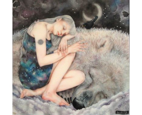 Kerry Darlington (b. 1974),'The Snow Queen',unique edition numbered 34/295,acrylic and resin,with c.o.a.,76 x 72 cm CONDITION