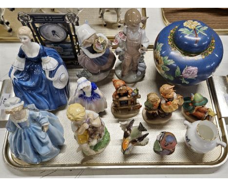 2 ROYAL DOULTON FIGURINES, 2 ROYAL WORCESTER FIGURINES BOTH MODELED BY F.G. DOUGHTY, 3 HUMMEL/GOEBEL FIGURINES, ROYAL WORCEST