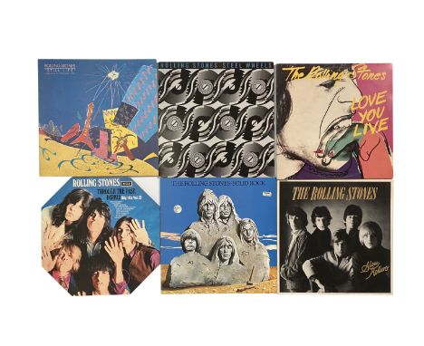 ROLLING STONES UK &amp; US LP'S &amp; 12". Super clean copies are presented here to include 12LPs and 4 x 12". They are Throu