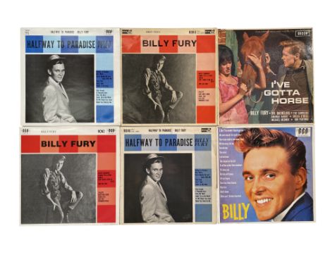 BILLY FURY. 16 LPs and 1 x 10". Titles from: Billy Fury - The Sound Of Fury (UK, 10", 80s reissue, LFT 1329, Ex library copy,