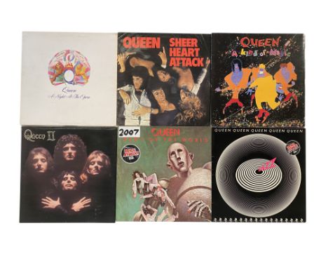 QUEEN. Collection of Queen and solo members LPs and 12", mostly UK and some US, largely later pressings. 17 x LPs and 7 x 12"