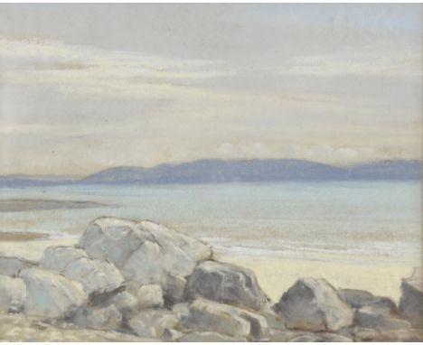 Pastel seascape unsigned 20cm x 27cm Provenance; Gifted by Rosemary Tonks 1928-2014, to the vendor when she moved house in 20