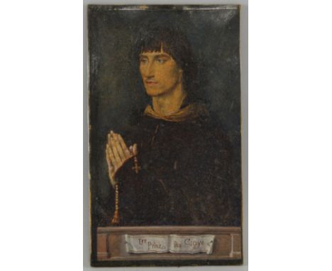 Von Croye watercolour portrait of a saint signed 22cm x 13cm Provenance; Gifted by Rosemary Tonks 1928-2014, to the vendor wh