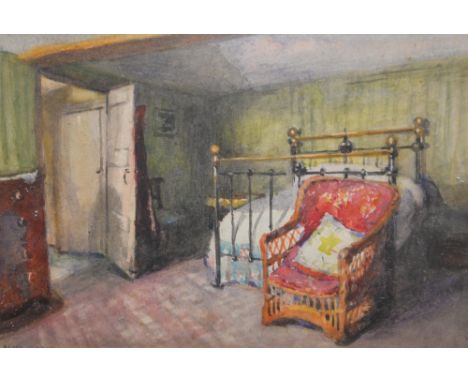 Alma Gogin (1854-1948)  Seven Interior scenes watercolours, two with annotations the largest  26cm x 17cm   Provenance; Gifte