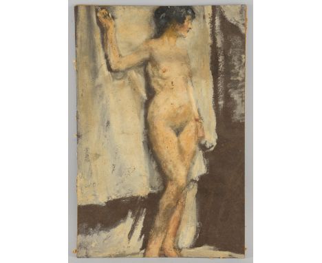 Possibly Charles Gogin  ( British 1844-1931) 1920's portrait of a young lady the reverse with the same sitter in the nude uns