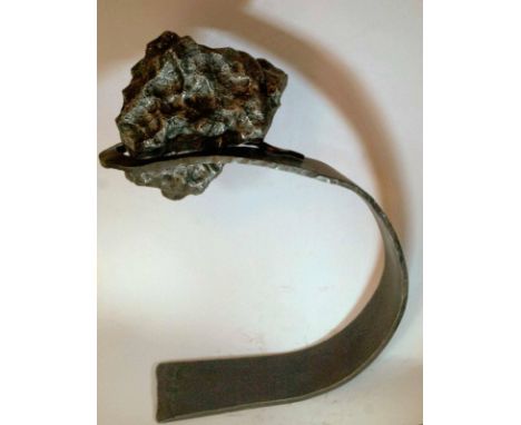 CAMPO DEL CIELO METEORITE 15.5kg (aprox)20cm x 24cm (50cm x 33cm inc stand)A very large and aesthetic iron meteorite. This co