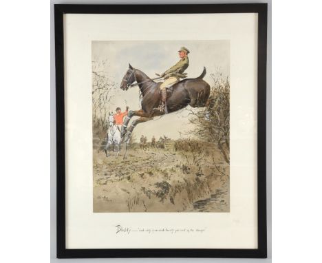 Snaffles (Charles Johnson Payne, British, 1884-1967), 'Blighty - And Only Five And Twenty Percent Of The Danger', lithograph,